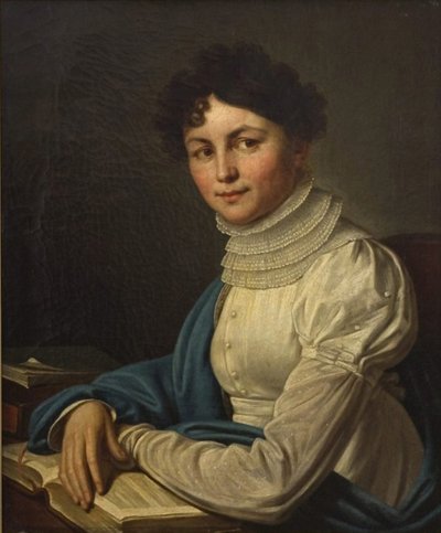 Portrait of the Poetess Anna Bunina 1774-1829 by Mikhail Prokopyevich Vishnevitsky