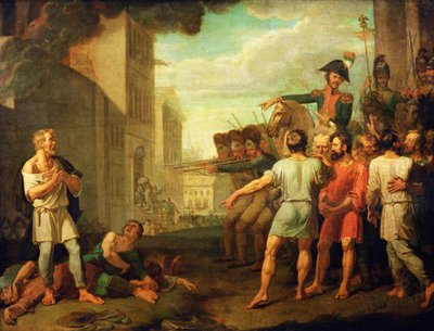 The execution of the Russians by French soldiers in 1812 by Mikhail Tikhonov
