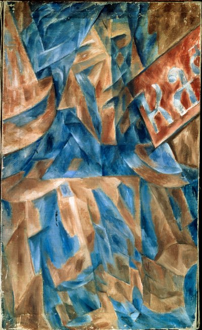 Lady in a Cafe - Cubist Composition by Mikhail Vasilevich Le Dantu
