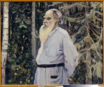 Portrait of the Author Leo N. Tolstoy by Mikhail Vasilievich Nesterov