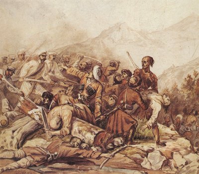 The Battle of the Valerik River on July 11, 1840 by Mikhail Yuryevich Lermontov