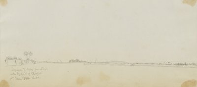 Approach to Cairo from the Nile with the Pyramid of Cheops by Miner Kilbourne Kellogg