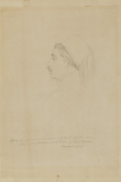 Study for a Figure in a Composition of the Death of Sultan Selim by Miner Kilbourne Kellogg