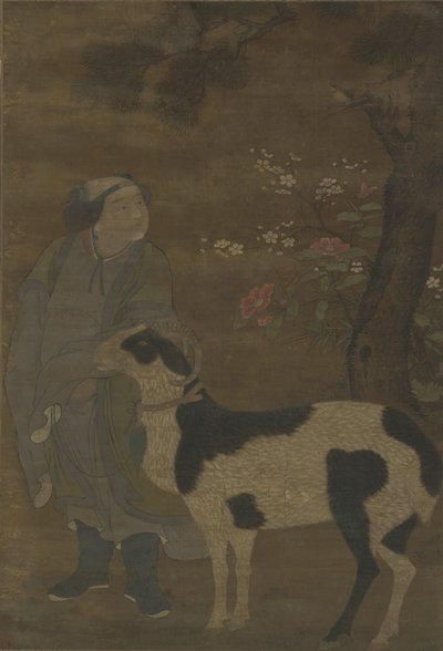 A Noble Boy and His Goat by Ming Dynasty Chinese School