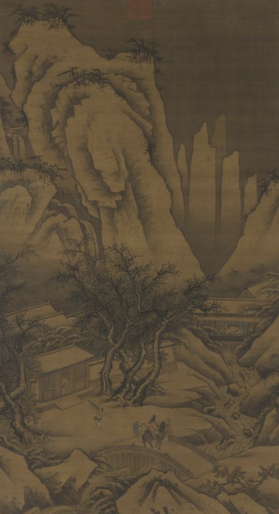 An Outing on a Snowy Day by Ming Dynasty Chinese School