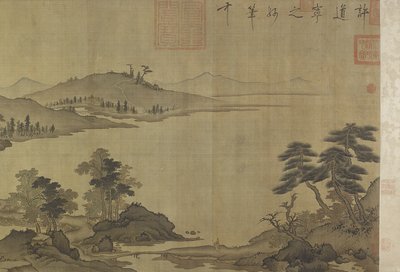 Autumn River in the Rain and Clouds by Ming Dynasty Chinese School
