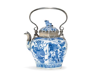 Blue and White Teapot and Cover by Ming Dynasty Chinese School