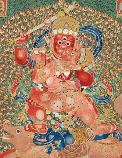 Detail of Imperial Embroidered Silk Thangka by Ming Dynasty Chinese School