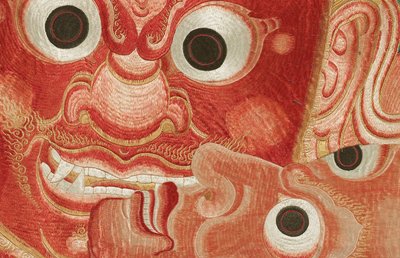 Detail of Imperial Embroidered Silk Thangka by Ming Dynasty Chinese School