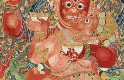 Imperial Embroidered Silk Thangka (detail) by Ming Dynasty Chinese School