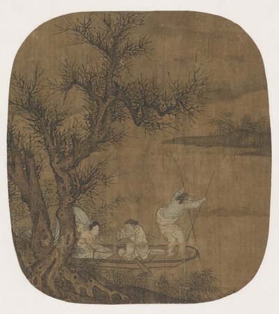 Enjoying a Meal on Board a Boat, 16th-17th Century by Ming Dynasty Chinese School