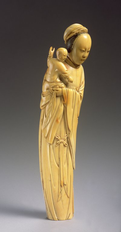 Figure of Guanyin Holding a Child by Ming Dynasty Chinese School