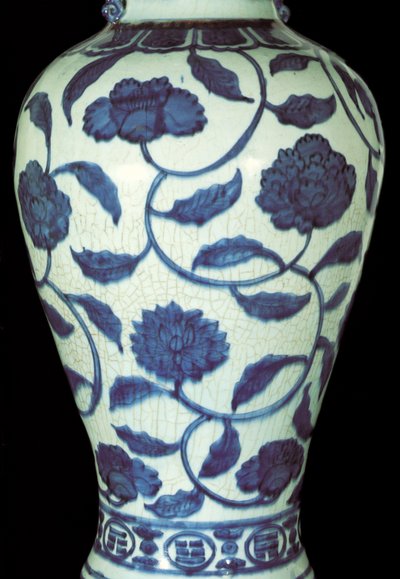 Large blue and white vase, Jaijing Period by Ming Dynasty Chinese School