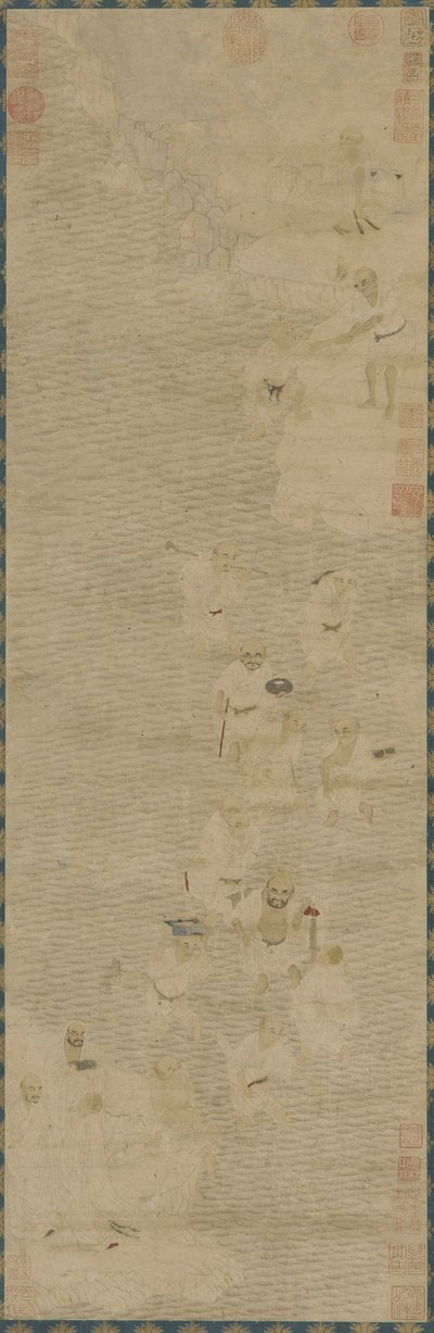 Luohan crossing a river by Ming Dynasty Chinese School