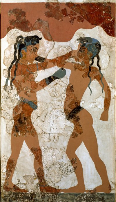Minoan Art: Fighting Between Two Boxers by Minoan