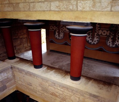 Greek Art: The Large Staircase of the Palace of Cnossos, Greece by Minoan