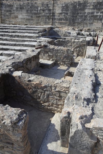 Minoan Archeological Site of Phaistos. The Tripartite Shrine by Minoan