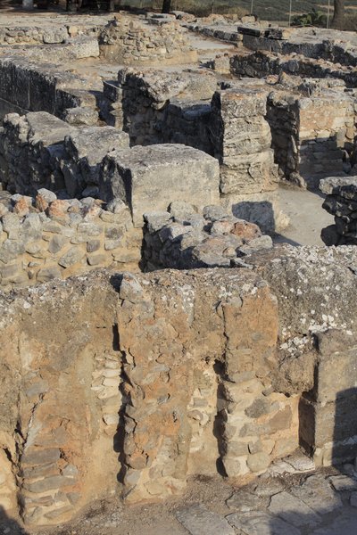 Minoan archaeological site of Phaistos. View over the North East Complex by Minoan