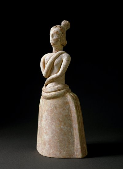 Terracotta figurine of woman in an attitude of worship by Minoan