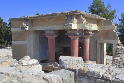 Minoan archeological site of Knossos. North lustral basins by Minoan