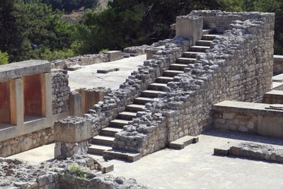 Oriental part of the palace of King Minos at Knossos between the queen megaron and the central court. Crete. 1600-1450 BC by Minoan
