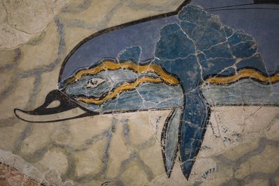 Dolphin Fresco (part) by Minoan