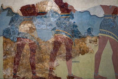 Part of the Procession Fresco by Minoan