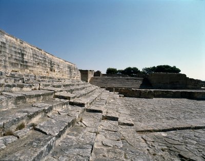 View of the ruins of Phaistos, 2700-1200 BC by Minoan