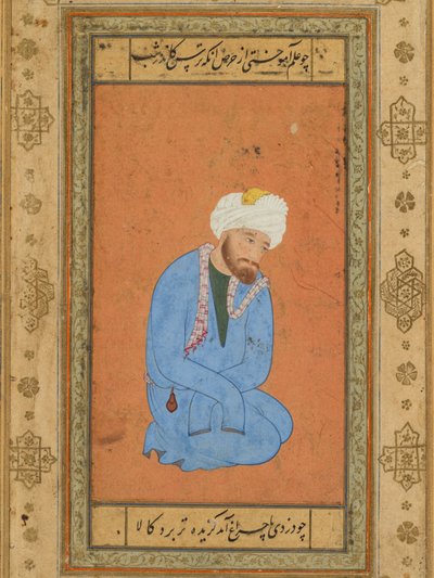 Portrait of a Kneeling Holy Man, from the Prince Salim Album by Mir Sayyid Ali