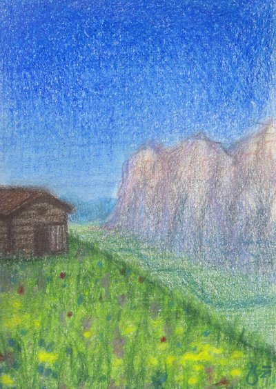 Peaceful Mountain Cabin by Mirjam Schrei