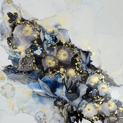 Organic Indigo Gold Flow by Mishel Schwartz