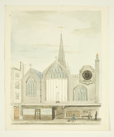 Copy of a drawing of Old Christ Church by Miss Martha Bird