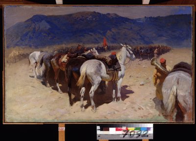 The Rest of the Cavalry, The 29th Cavalry Regiment in Bukhara by Mitrofan Borisovic Grekov