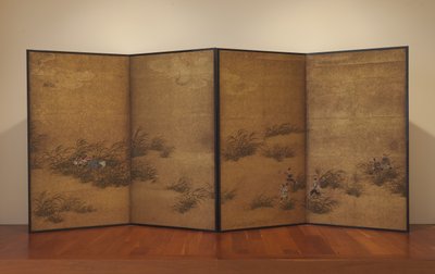 Scene from The Tales of Ise by Mitsuyoshi (Kyuyoku) (1539 1613) Tosa
