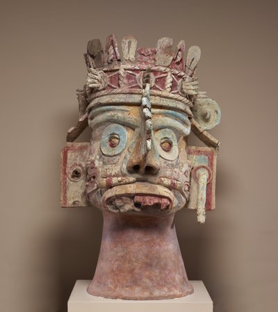 Head of the Rain God Tlaloc by Mixtec Mixtec