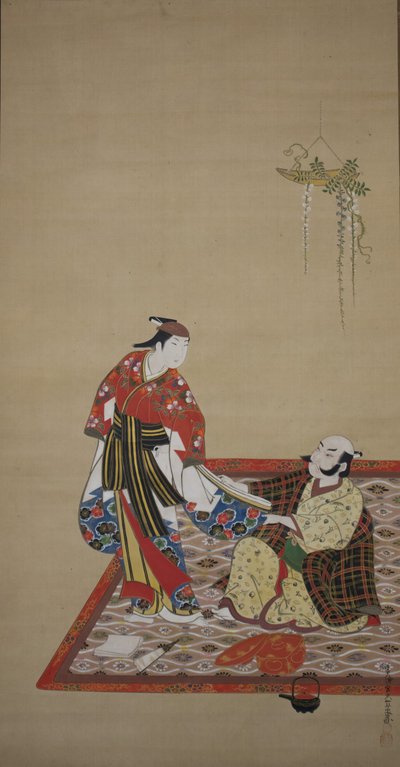 Samurai and Wakashu, early 18th century by Miyagawa Issho