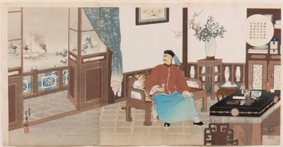 Admiral Ding Ruchang of the Chinese Beiyang Fleet, Totally Destroyed at Weihaiwei, Commits Suicide at His Official Residence by Mizuno Toshikata