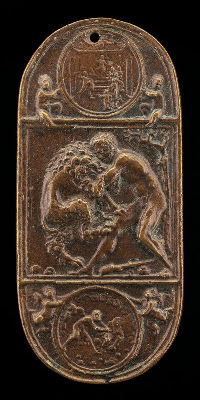 Hercules and the Nemean Lion by Moderno