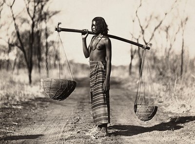 Building an Empire in the Fascist age: Cunama woman carrying water by Modestino Baldinetti