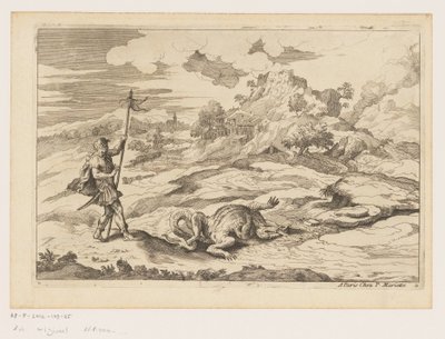 Landscape with St. George and the Dragon (Landscapes after Titian) by Moise Jean Baptiste Fouard