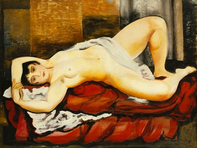 Nude in White Sheet by Moise Kisling