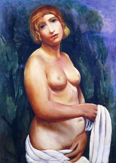 Nude with White Drape by Moise Kisling
