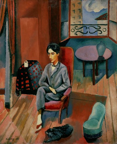 Portrait of Jean Cocteau Sitting in His Studio by Moise Kisling
