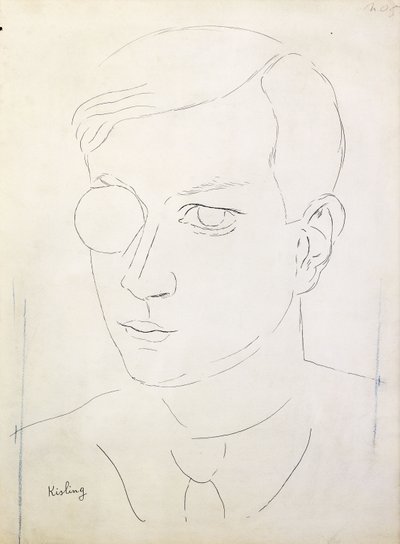 Portrait of Tristan Tzara by Moise Kisling