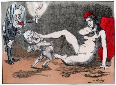 Adolphe Thiers Rapes Marianne (c.1875) by Moloch (1849 1909)