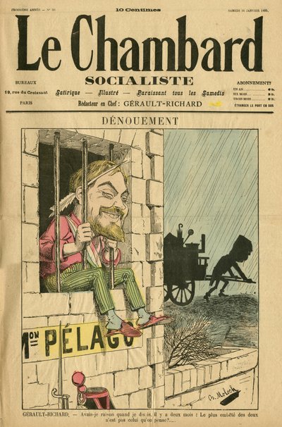 Illustration of Moloch for the Cover of Le Chambard Socialiste, no. 59 by Moloch
