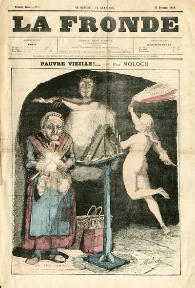 Cover of La Fronde (1869-1870), number 7, Satirical in Colors by Moloch