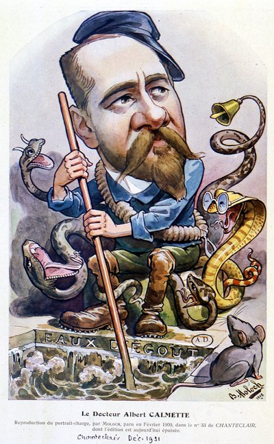Dr. Calmette - Cartoon by Moloch, in 
