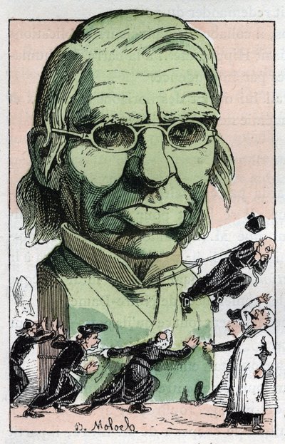 Portrait of Emile Littre (1801-1881), French philologist, doctor, and politician in 