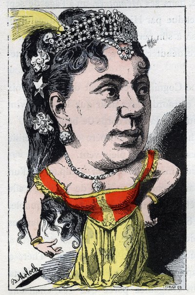 Portrait of Emma Valladon dit Theresa (1837 -1913) singer of French cabaret in 